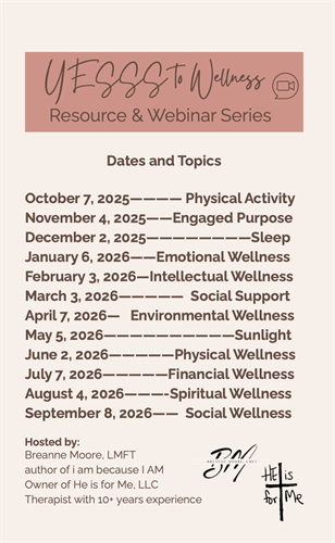 YESSS to Wellness Dates for 2025-2026