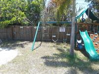 Swing set ready to play
