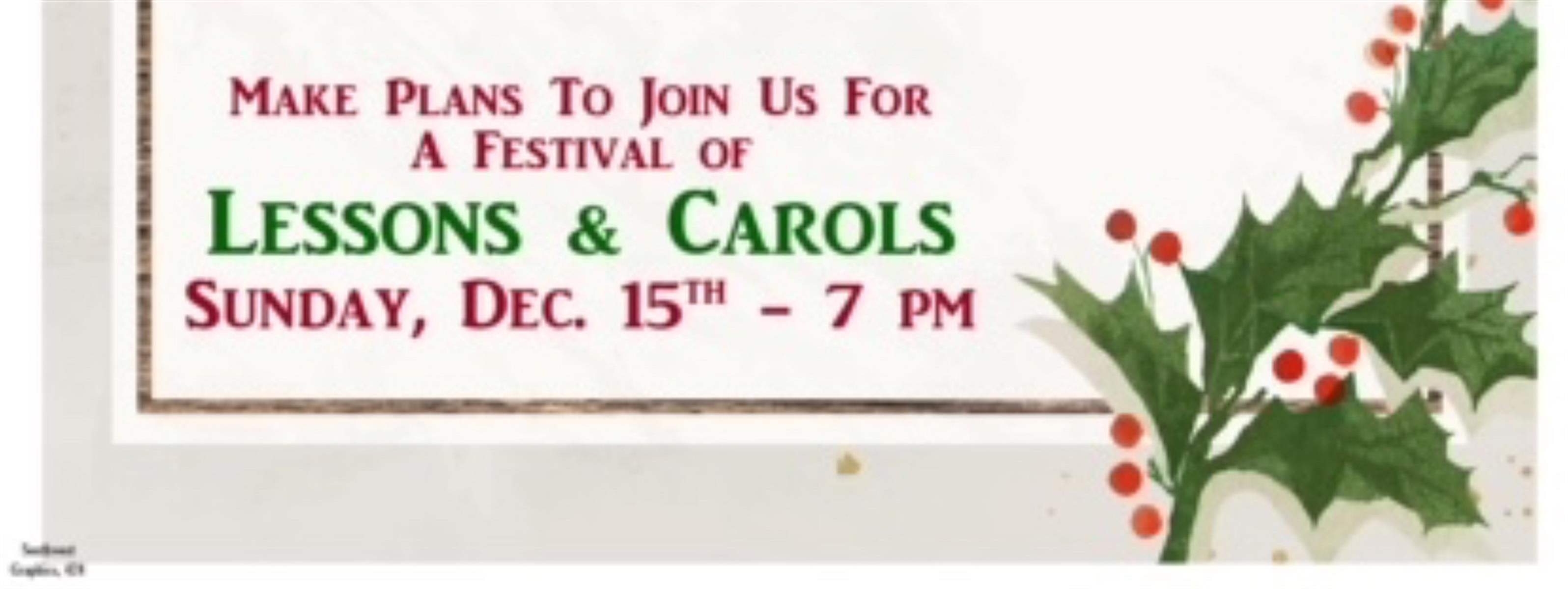 Lessons and Carols - Dec 15, 2024 - Mineral Point Chamber of Commerce, WI