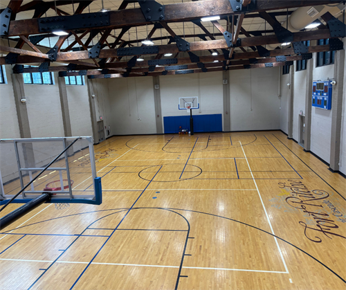 FRCC Gymnasium was originally built during WWII and used to house POW after the war. Today we have two basketball hoops with access to additional sports equipment and a loft with board games, ping pong, and more!