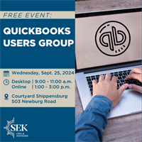 SEK QuickBooks Users Groups Seminar