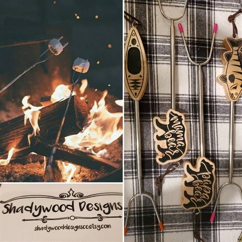 Maker: Shadywood Designs Co:  Specializing in campfire themed products - telescoping s'more sticks and fire pokers