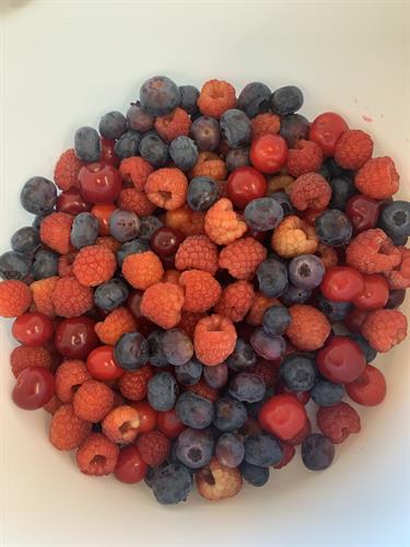 Mixed berries to pick at the farm