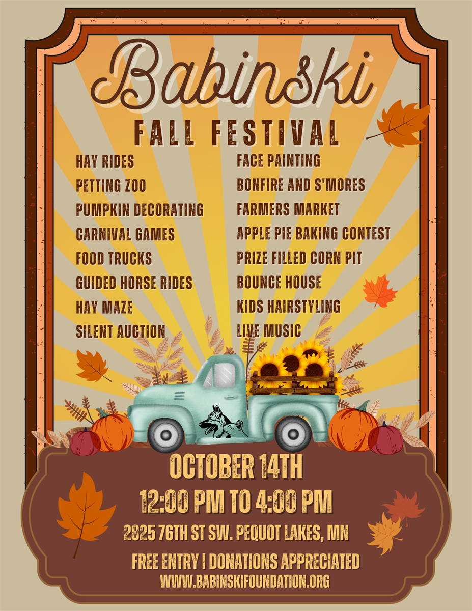 Babinski Foundation Fall Festival! - Oct 14, 2024