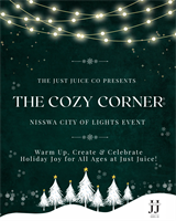 The Cozy Corner: Nisswa City of Lights Event at Just Juice