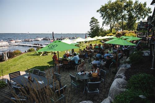 Lakeside Patio Dining on Gull Lake