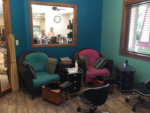 Sit and relax with a manicure or pedicure. 