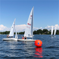 Sailboat Racing at Gull Lake Yacht Club & Sailing School