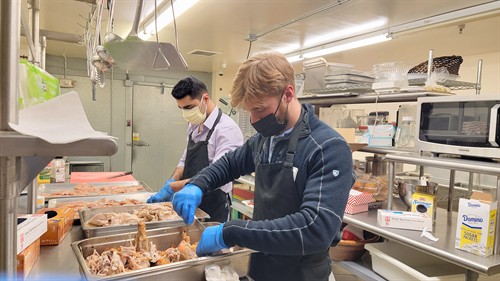Lending a hand at Cross Roads House 