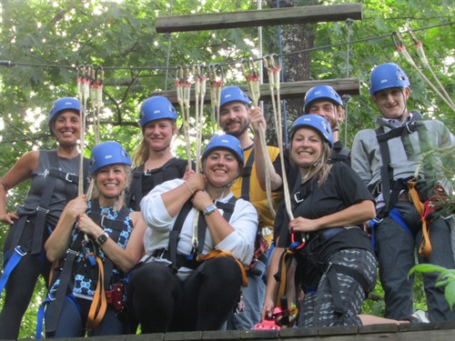 Team building Ziplining 
