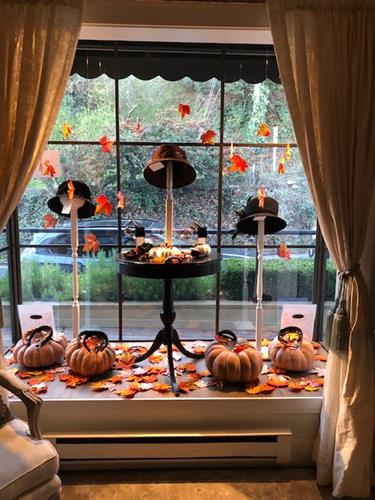 Our Fall window from inside the Atelier 11 2021
