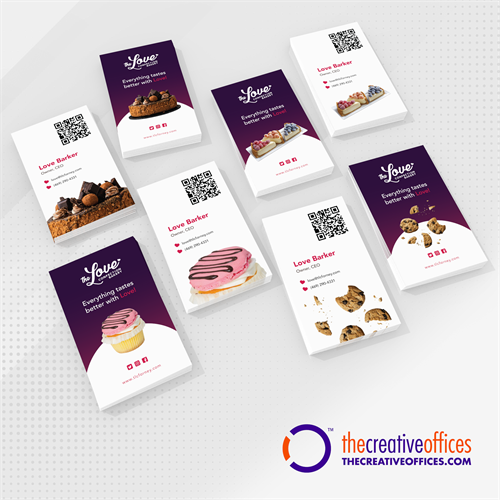 Business Card Layouts for a Bakery Service