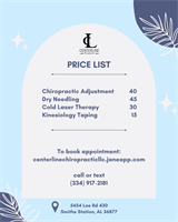 Price List for services