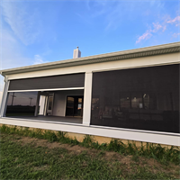 Vinyl & Shade Team complete Screening and Motorized Panel 