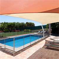 Vinyl & Shade Shade Sails over Swimming Pool 