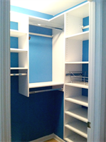 Beautifully remodeled kid's closet for maximum storage