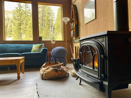 As temperatures dip, stay cozy with our efficient woodstove.