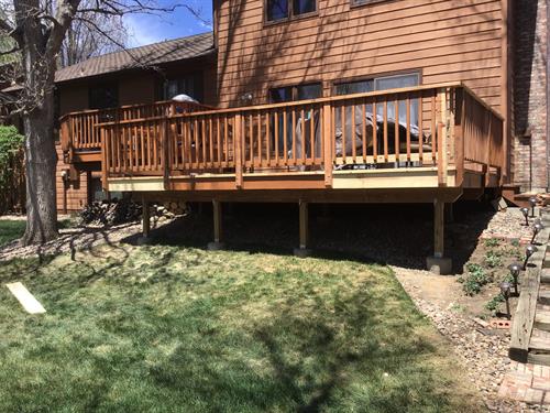 Western Cedar deck extension completion Western Cedar deck extension completion