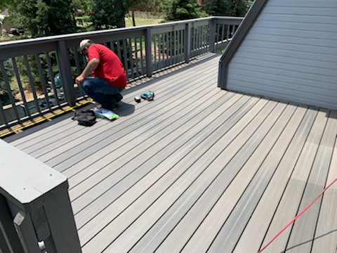 Working on a Trex Composite Decking Working on a Trex Composite Decking