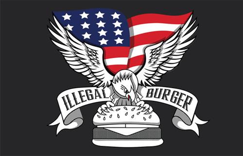 Illegal Burger TShirt Design 