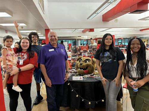 Meeting Student Council at Arvada High School's back to school celebration