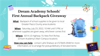 Backpack Giveaway by Dream Academy Schools