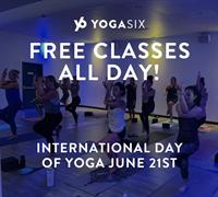 FREE yoga classes all day for International Day of Yoga!