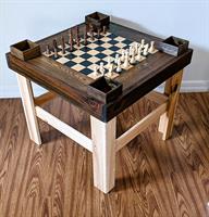 Brand New Item Custom Chess Board complete with chess pieces. 