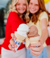 Vanilla and Chocolate Frozen Custard Cones
