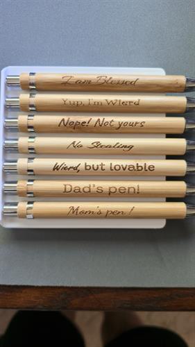 Custom bamboo pens