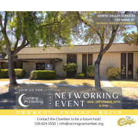 Corning in the EVENING Networking on Wednesday, September 16, 6-7PM at North Valley Services!