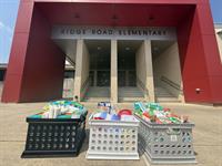 Delivering school supplies to our local elementary schools. 