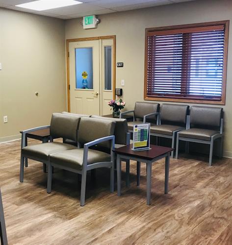 Lobby is large, clean and comfortable! Patient surveys once indicated the need to improve - we listened and the results speak for themselves!