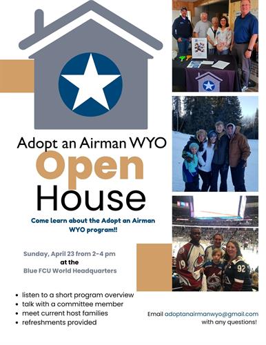 Adopt an Airman WYO Open House Flyer