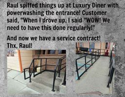Power washing creates a great first impression for customers!