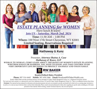 Estate Planning for Women: Lunch & Learn