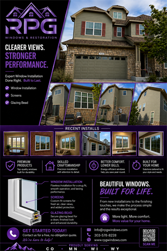 Recent window, screen and glazing bead installation 