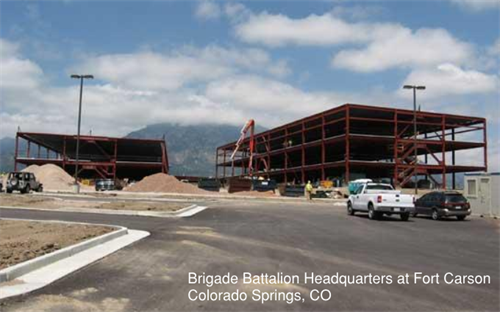 Brigade Battalion Headquarters at Fort Carson. Colorado Springs, CO