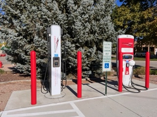 We have EV chargers in Pine Bluffs, WY, and Potter, NE. 
