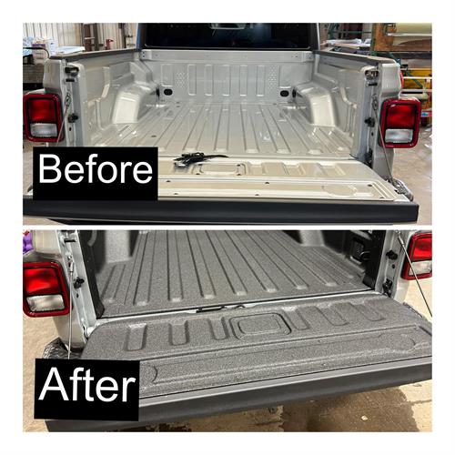 Spray-on Bedliner to protect your truck bed. 