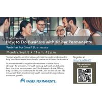 Webinar: How to Do Business with Kaiser Permanente
