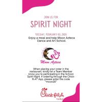 Join us for Spirit Night at Chick-fil-A Vallejo to support Moon Azteca Dance and Art School