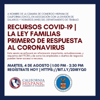 La Ley Familias Primero de Respuesta al Coronavirus (FFCRA o Ley)