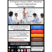 Nueva Serie de Seminarios para Emprendedores Hispanos - Aug 31