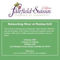 Fairfield Suisun Chamber Networking Mixer at Mankas Grill