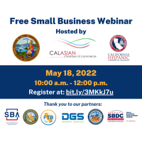 Free Small Business Webinar with Controller Yee, the California Hispanic Chamber of Commerce, and the CalAsian Chamber of Commerce!