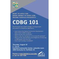 City of Fairfield Hosts CDBG 101 Workshop for Non Profits - August 10