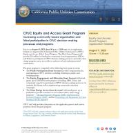 Webinar on CPUC's Equity and Access Grant Program Application Process