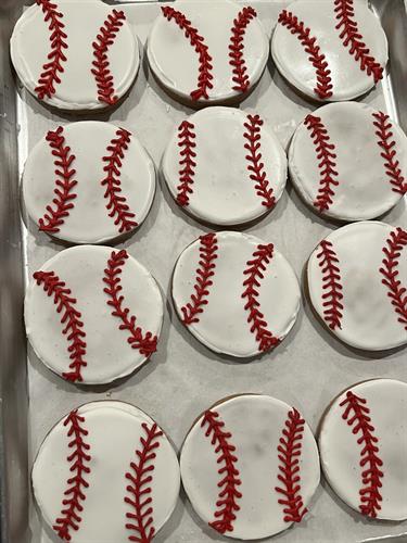 Baseball theme butter cookies 