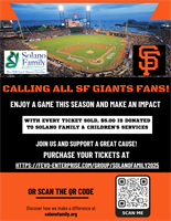 SF Giants Fundraiser – Support Solano Families at the Ballpark